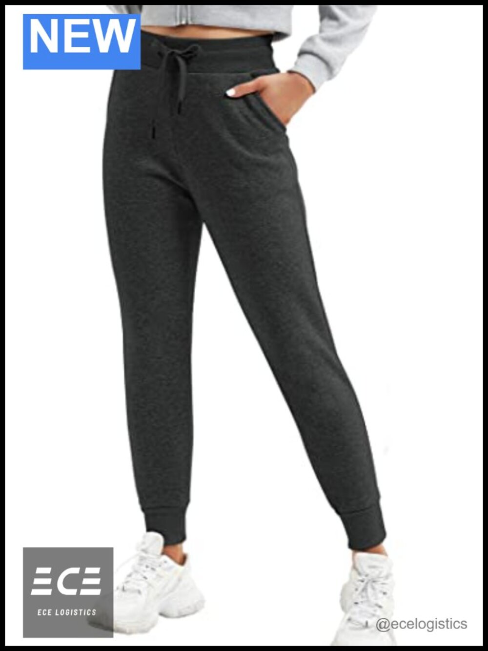 Fleece Lined Sweatpants Joggers High Waisted Thermal Winter Pants with Pockets